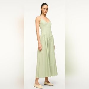 Staud SEALED! NWT! The Dena Dress in Pale Jade. Sz 10. R2S!!